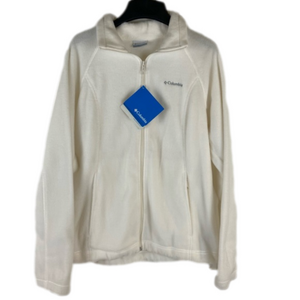 Columbia Benton Springs Cream Women’s Zip Front Fleece Jacket Size Large NEW